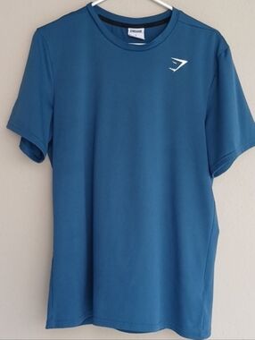 Gymshark T Shirt Men's Large Gymshark Shirt Large Blue Gymshark T Shirt